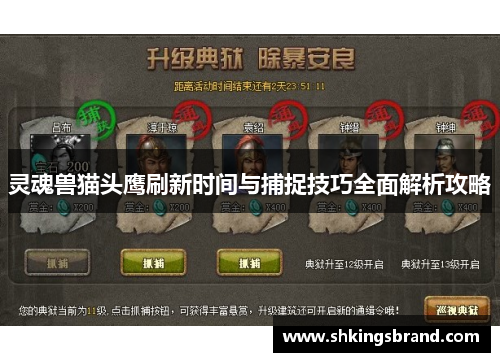灵魂兽猫头鹰刷新时间与捕捉技巧全面解析攻略